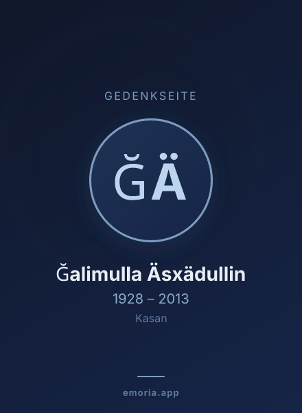Gedenkportrait von Ğalimulla Äsxädullin