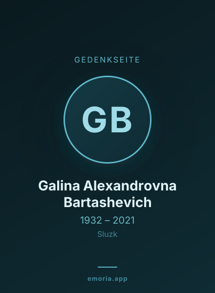Gedenkportrait von Galina Alexandrovna Bartashevich