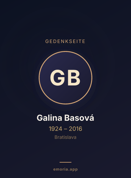 Gedenkportrait von Galina Basová
