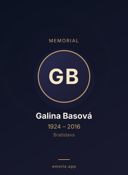 Memorial portrait of Galina Basová