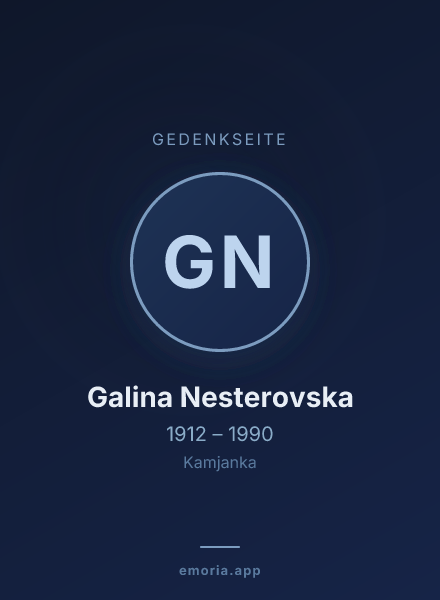 Gedenkportrait von Galina Nesterovska