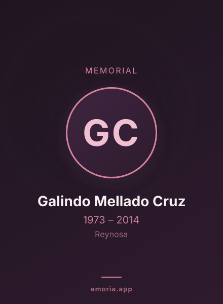 Memorial portrait of Galindo Mellado Cruz