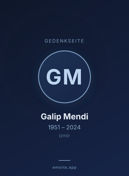 Gedenkportrait von Galip Mendi