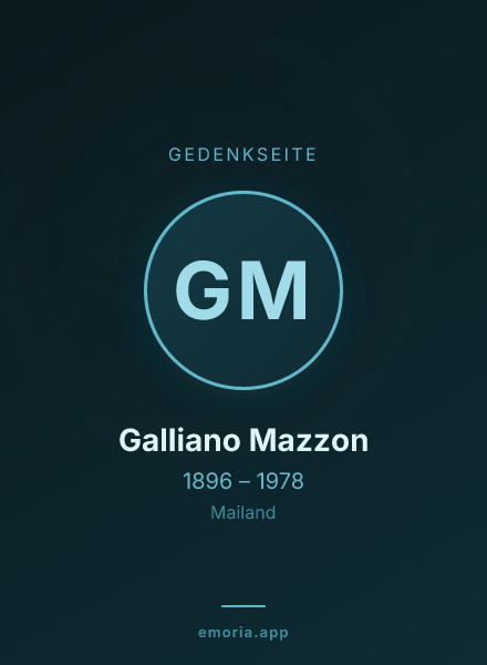 Gedenkportrait von Galliano Mazzon