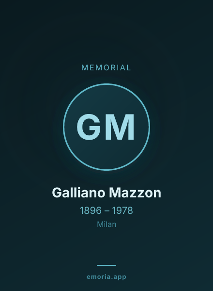 Memorial portrait of Galliano Mazzon