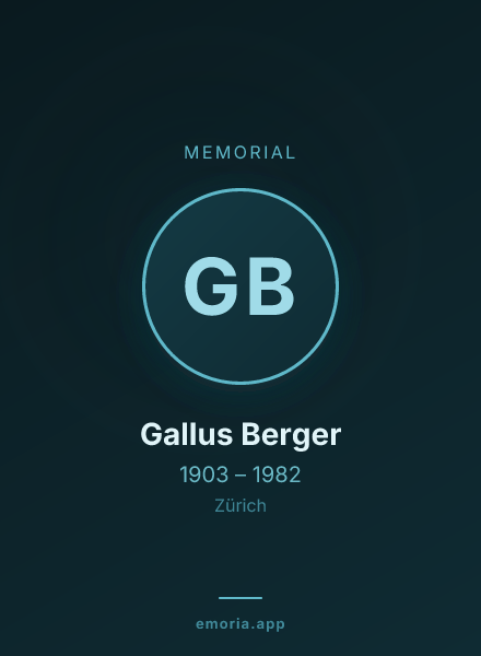Memorial portrait of Gallus Berger