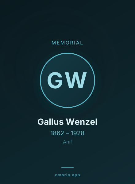 Memorial portrait of Gallus Wenzel