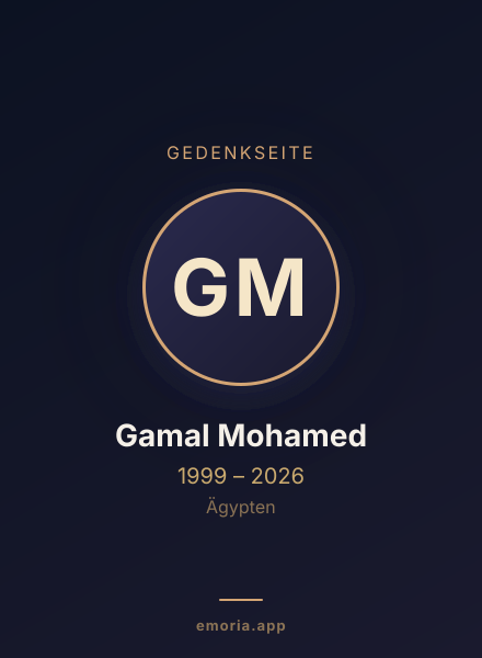 Gedenkportrait von Gamal Mohamed