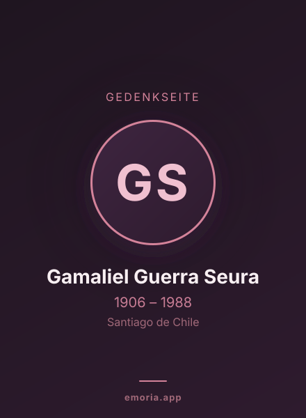 Gedenkportrait von Gamaliel Guerra Seura