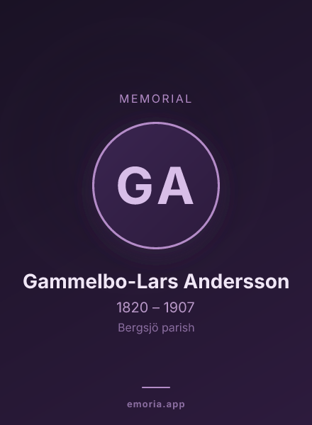 Memorial portrait of Gammelbo-Lars Andersson