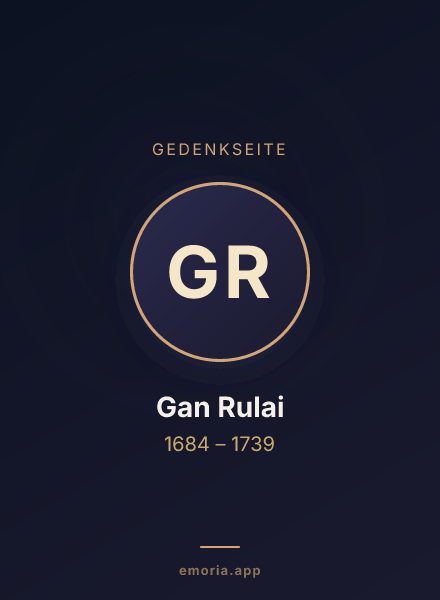 Gedenkportrait von Gan Rulai