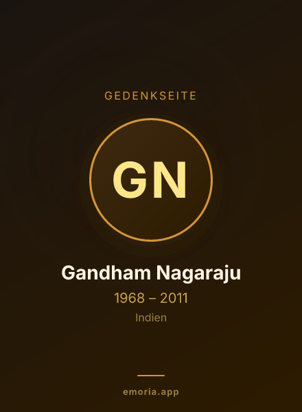 Gedenkportrait von Gandham Nagaraju