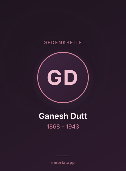 Gedenkportrait von Ganesh Dutt