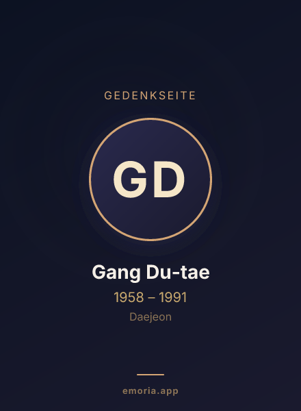 Gedenkportrait von Gang Du-tae