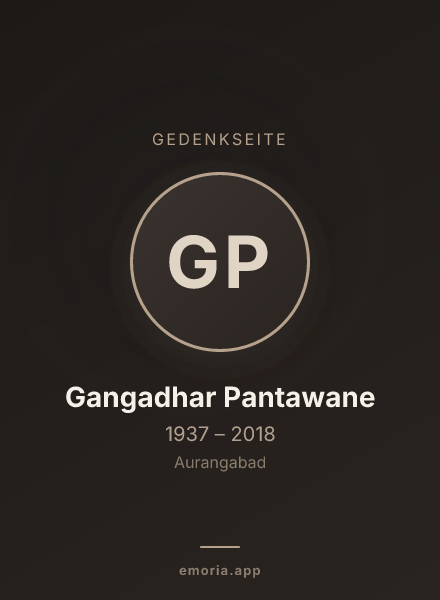 Gedenkportrait von Gangadhar Pantawane