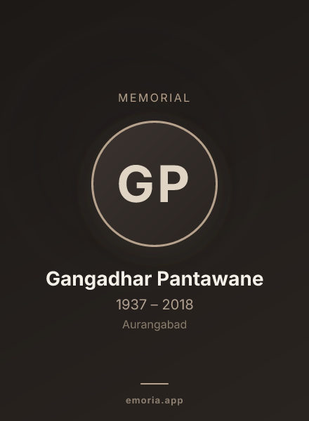 Memorial portrait of Gangadhar Pantawane