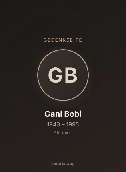 Gedenkportrait von Gani Bobi