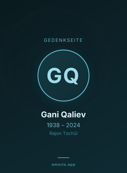 Gedenkportrait von Gani Qaliev
