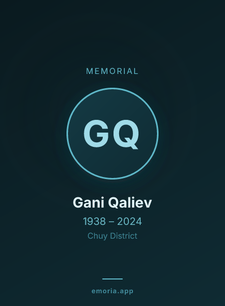 Memorial portrait of Gani Qaliev