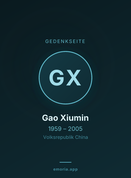 Gedenkportrait von Gao Xiumin