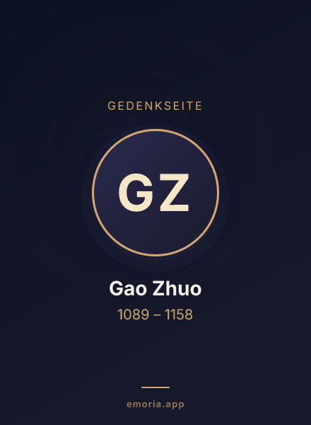 Gedenkportrait von Gao Zhuo