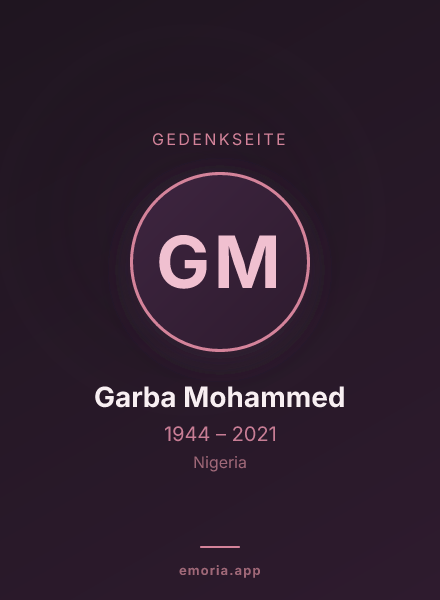 Gedenkportrait von Garba Mohammed