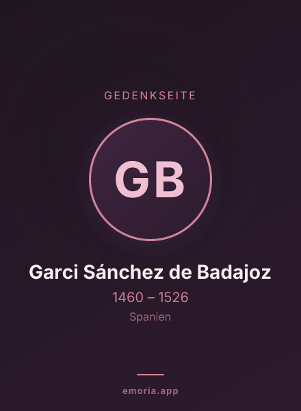 Gedenkportrait von Garci Sánchez de Badajoz