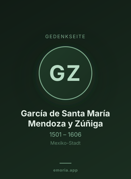 Gedenkportrait von García de Santa María Mendoza y Zúñiga