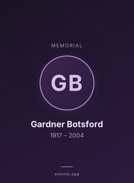 Memorial portrait of Gardner Botsford