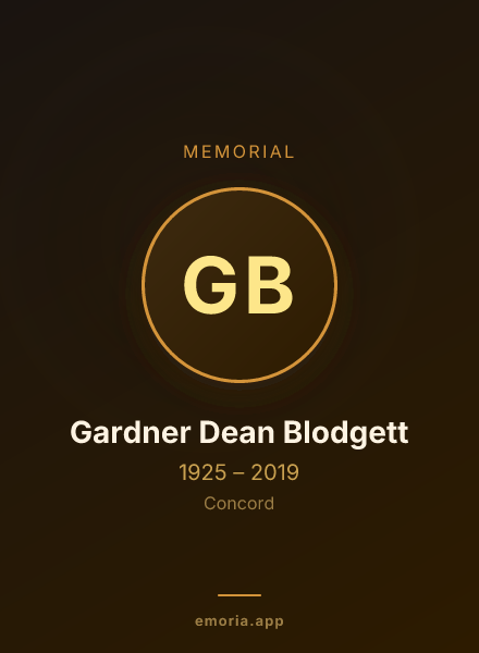 Memorial portrait of Gardner Dean Blodgett