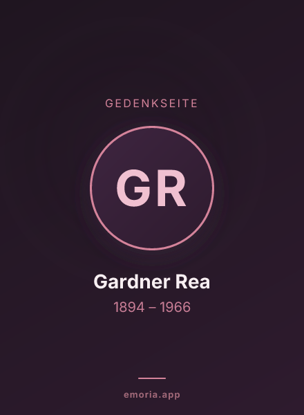 Gedenkportrait von Gardner Rea