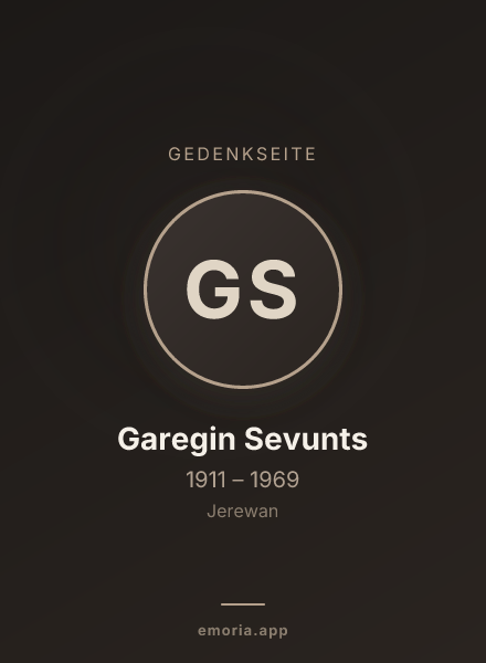 Gedenkportrait von Garegin Sevunts