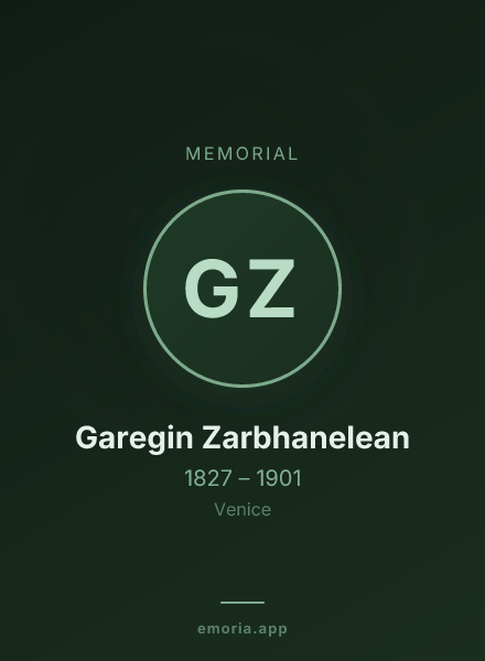 Memorial portrait of Garegin Zarbhanelean