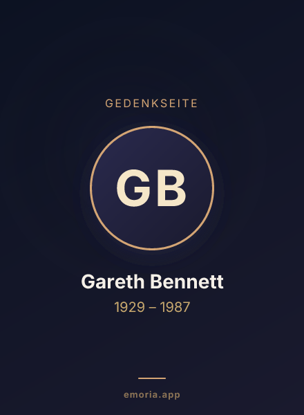 Gedenkportrait von Gareth Bennett