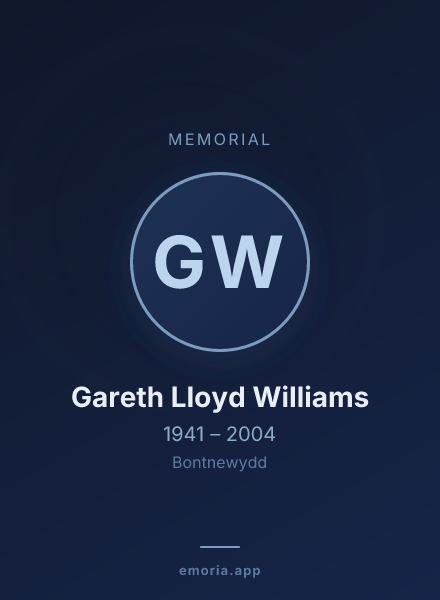 Memorial portrait of Gareth Lloyd Williams