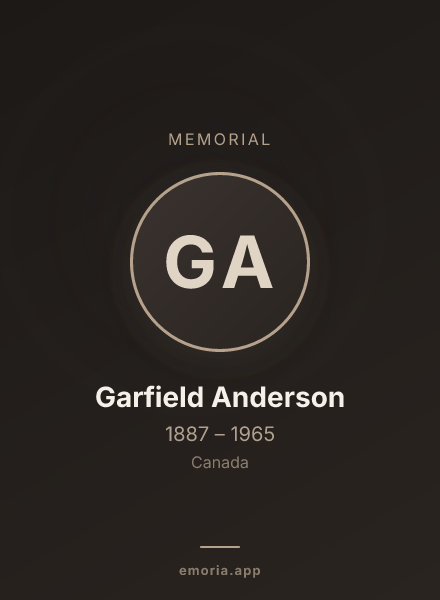Memorial portrait of Garfield Anderson