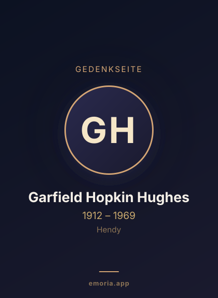 Gedenkportrait von Garfield Hopkin Hughes