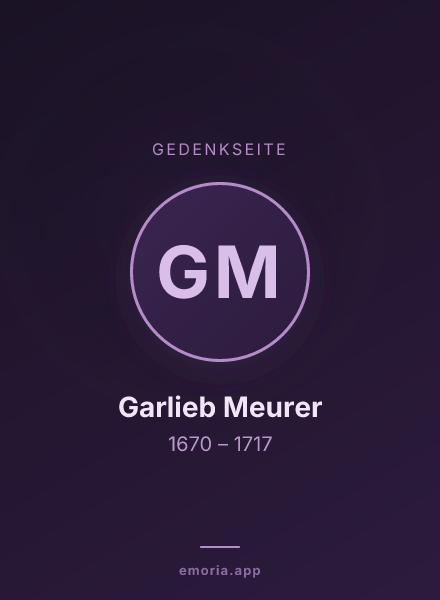 Gedenkportrait von Garlieb Meurer