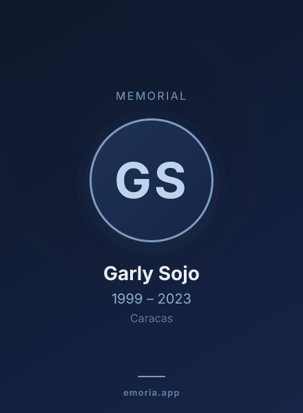 Memorial portrait of Garly Sojo