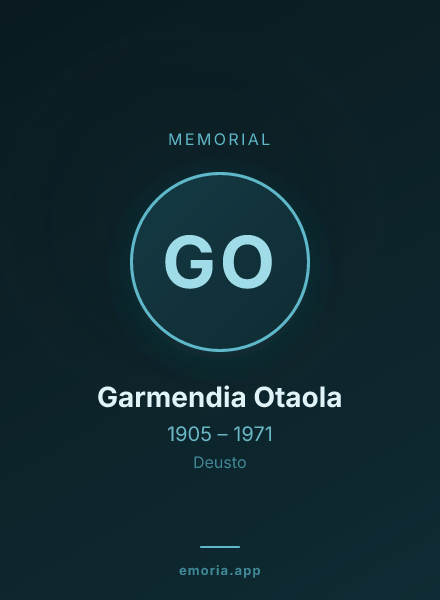 Memorial portrait of Garmendia Otaola