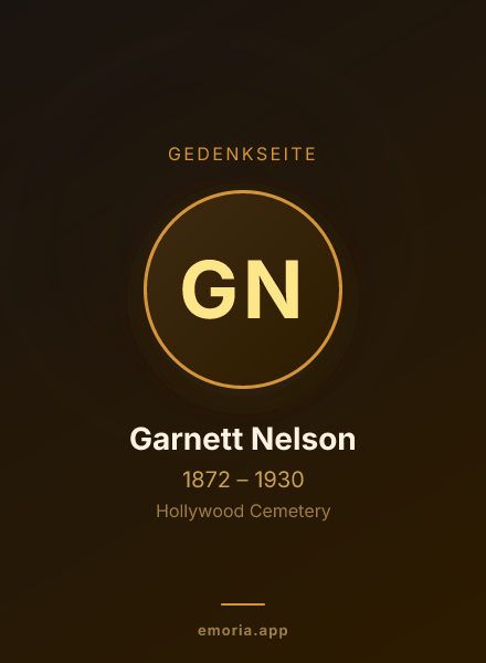 Gedenkportrait von Garnett Nelson