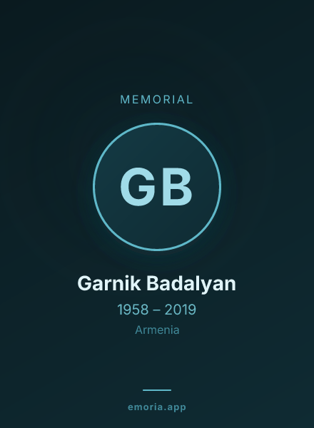 Memorial portrait of Garnik Badalyan