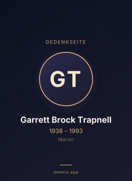 Gedenkportrait von Garrett Brock Trapnell