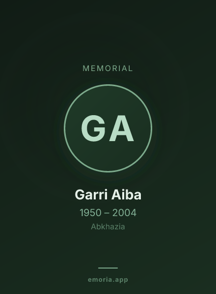 Memorial portrait of Garri Aiba