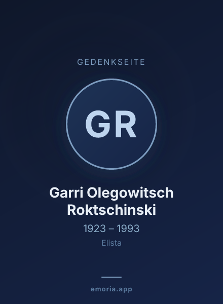Gedenkportrait von Garri Olegowitsch Roktschinski