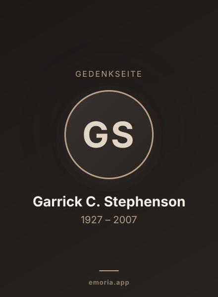 Gedenkportrait von Garrick C. Stephenson
