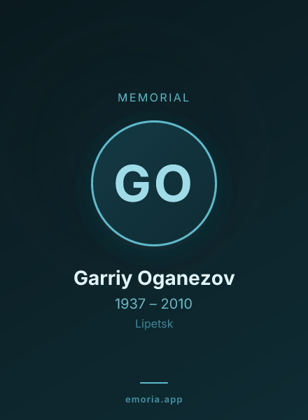 Memorial portrait of Garriy Oganezov