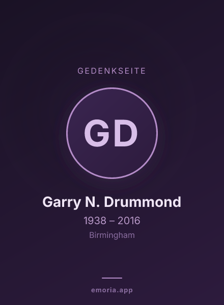Gedenkportrait von Garry N. Drummond
