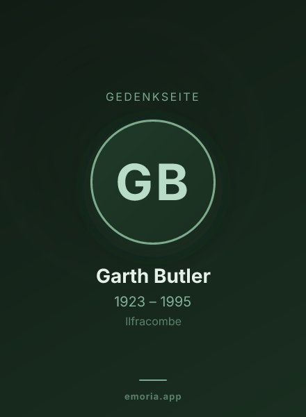 Gedenkportrait von Garth Butler
