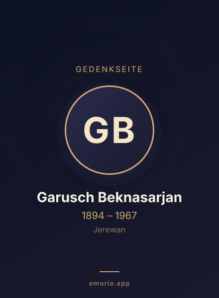 Gedenkportrait von Garusch Beknasarjan